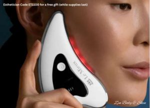 thermal gua sha tool with microvibrations and LED light